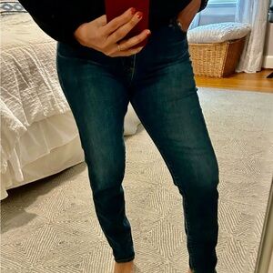 AG- Alex Chung Dark Indigo High-Rise Skinny Jeans Ankle